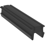 Záslepka drážky profilu 45-8, 11x9,5, oblá, měkké PVC, černá